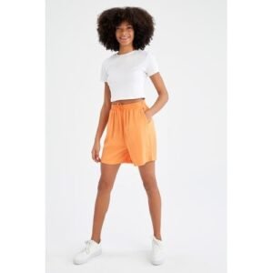 Defacto Woman Relax Fit Woven Short - Orange