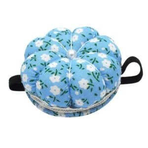 Pumpkin Shape Pincushion Wrist Cushion Arm Pincushion Rubber Band Blue