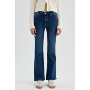 Defacto Woman Special Collection Flare Fit Denim Trousers - Blue
