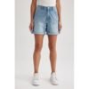 Defacto Woman Special Collection Boyfriend Denim Short - Blue