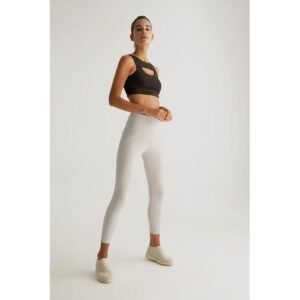 Defacto Woman Legging Fit Knitted Leggings-Grey
