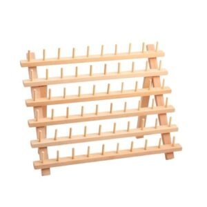 60 Spools Wooden Thread Rack Spool Holder Organizer Embroidery