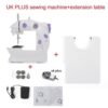 Sewing Machine Mini Portable Household Night Light Foot Pedal Straight Line Hand Table Two Thread Kit Electric