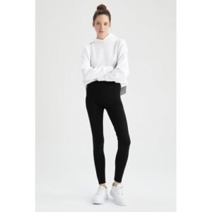 Defacto Woman Slim Fit Basic Knitted Leggings - Black