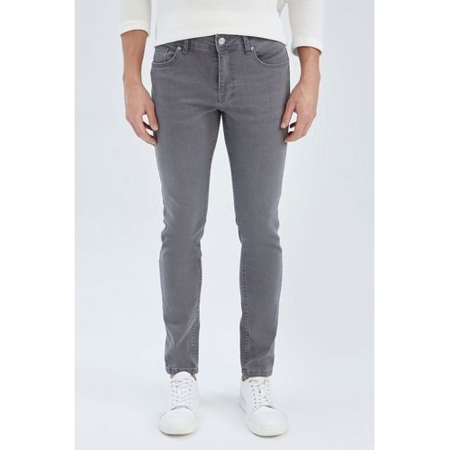 Defacto Man Special Collection Carlo - Skinny Fit Denim Denim Trousers - Grey