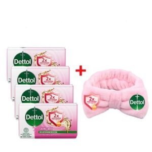 Dettol Skincare 160g (Pack Of 4) Plus Free Branded Headband
