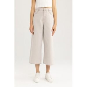 Defacto Woman Special Collection Culotte Denim Trousers - Brown