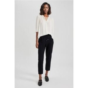 Defacto Woman Jogger Fit Woven Trousers - Black