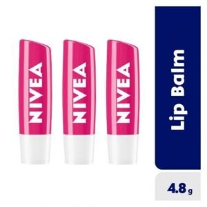 NIVEA Watermelon Shine Lip Balm For Women - 4.8g (Pack Of 3)