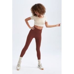 Defacto Woman Young Knitted Leggings - Brown
