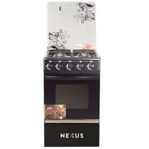 Nexus (4+0) Gas Cooker (GCCR-NX-5055BC) -  Black With Auto Ignition