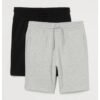 Danami 2 In One Sweat Shorts- Black & Light Grey