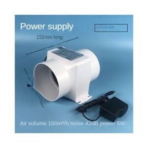 3/4 Inch Extractor Fan Low Noise Duct Hydroponic Air Blower