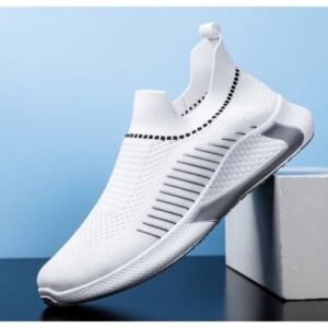 Men's Slip On Sneakers Driving Shoes - White