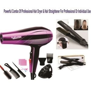 Kemei Combo Of Professional Hair Dryer + Hair Straightener.With Freebiees