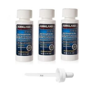Kirkland Signature Minoxidil 5% Hair & Beard Growth With Applicator- 3 Bottles