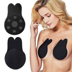 2pcs Women Breathable Strapless Push Up Silicon Bra- Black