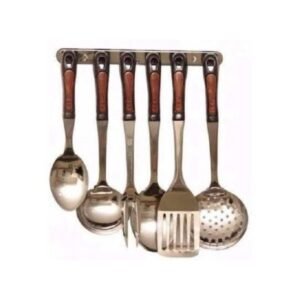 6pcs Cooking Spoon Set With Wall Hanger