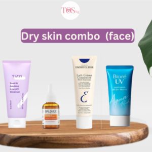 Tiam snail & azulene cleanser 200ml, Balance Active formula Vitamin C Serum 30ml, Embryolisse Lait-Creme Concentre moisturising primer 30ml, Biore UV Watery Essence SPF 50+ PA++++ 50 g Combo