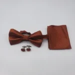 Bow tie emerald brown color