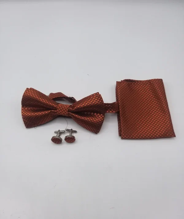 Bow tie emerald brown color