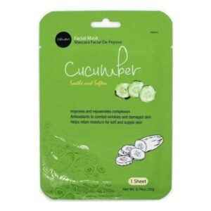 Celavi facial mask Cucumber (soothes and softens) 1 sheet 0.740z./20g
