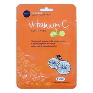 Celavi facial mask vitamin c (vitalizes and relieves) 1 sheet 0.740z./20g
