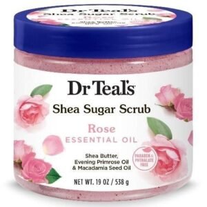(Wholesale) Dr Teal?s rose essential shea sugar scrub 19fl oz 538g