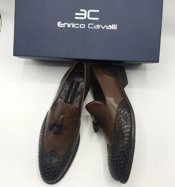 Enrico Cavalli Mixed Brown Corporate Shoes