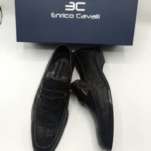 Enrico Cavalli Black Corporate Shoes