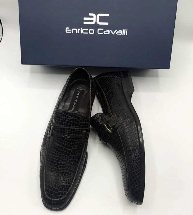 Enrico Cavalli Black Corporate Shoes