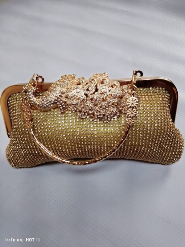 Ladies Party Gold Clutch Purse