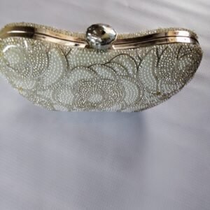 Ladies Party Silver Butterfly Clutch Purse