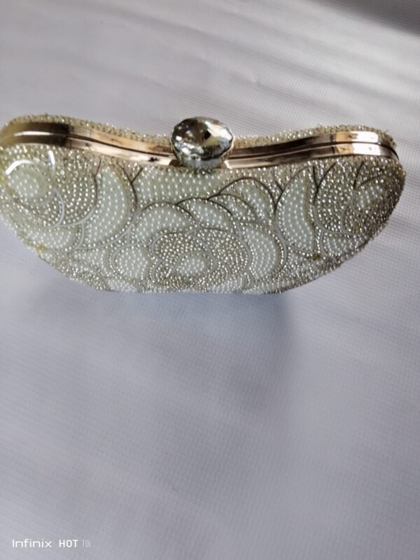 Ladies Party Silver Butterfly Clutch Purse