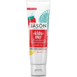 Jason Natural Kids Only Strawberry Toothpaste Flouride Free, 119g | Jason Natural Care