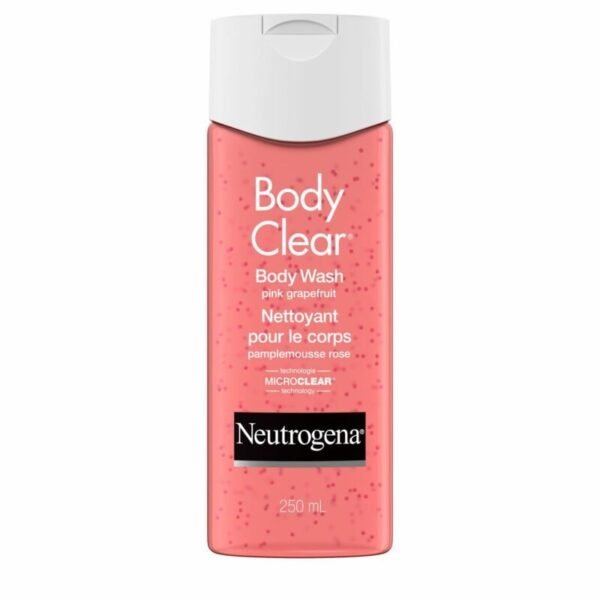 Neutrogena Body Clear Body Wash, Pink Grapefruit Salicylic Acid Acne Treatment, 8.5oz