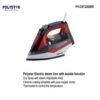 Polystar Iron | PV-DST2000BR Electric Steam Pressing Iron.
