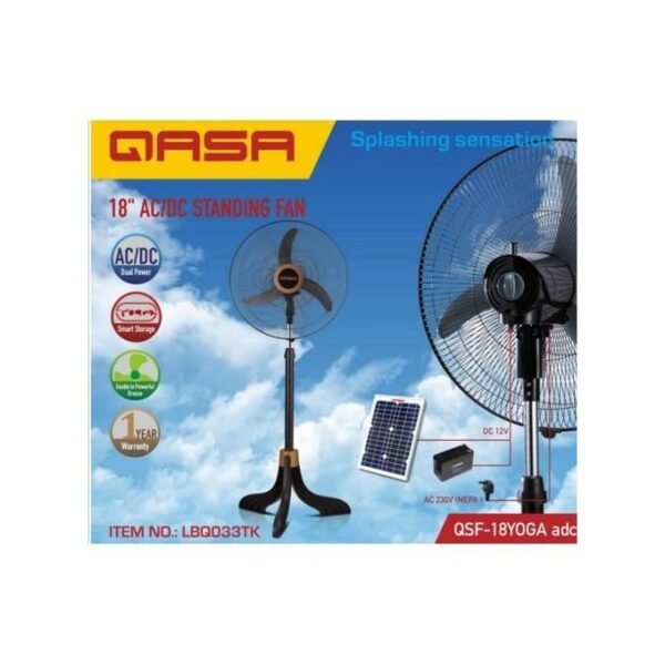 Qasa Yoga AC/DC Standing Fan 18?+DC WIRE