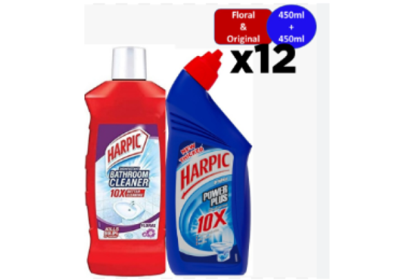 Harpic BC - Floral + 450ml Power plus Citrus x 12