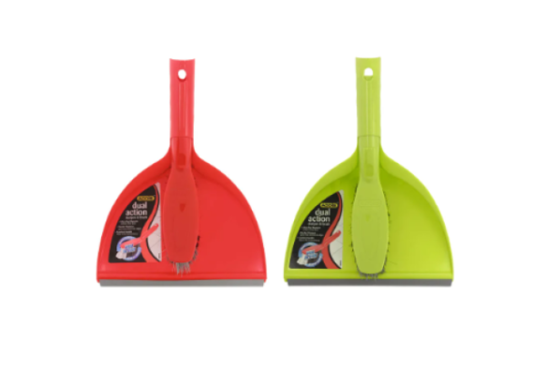 Dual Action Dustpan & Brush x 12