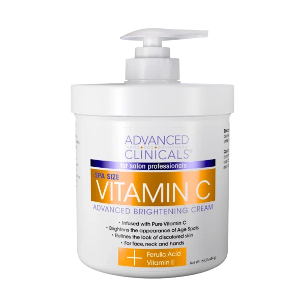 Advanced Clinicals Vitamin C Advanced Brightening  Cream, 16 fl oz. | Advanced Clinicals