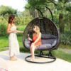 Garden double swing chair