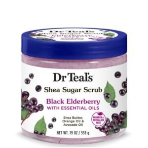 (Wholesale) Dr Teal?s black elderberry sugar scrub 19fl oz 538g