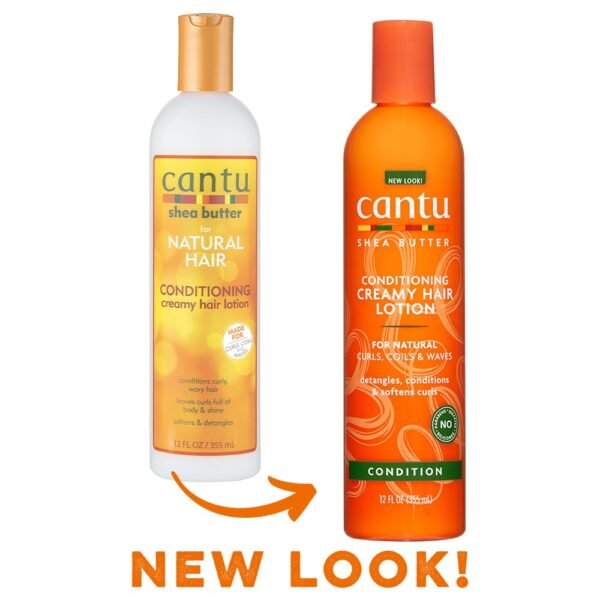 Cantu Natural  Shea Butter For Natural Hair Conditioning Creamy Hair Lotion, 12 Oz |Cantu Beauty