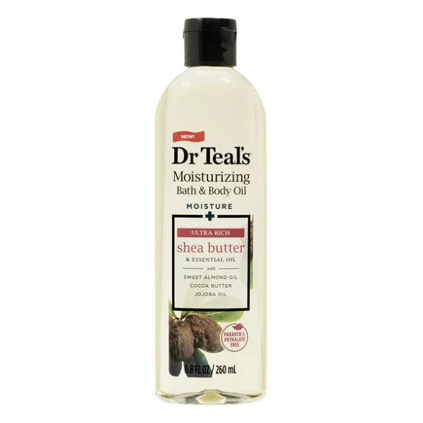 Dr. Teal’s Moisture + Ultra Rich Shea Butter & Essential Oil Moisturizing Bath & Body Oil 8.8oz