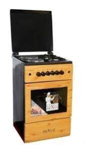 NX-6004 (3+1) BS TURKEY GAS COOKER -WOOD FINISHED