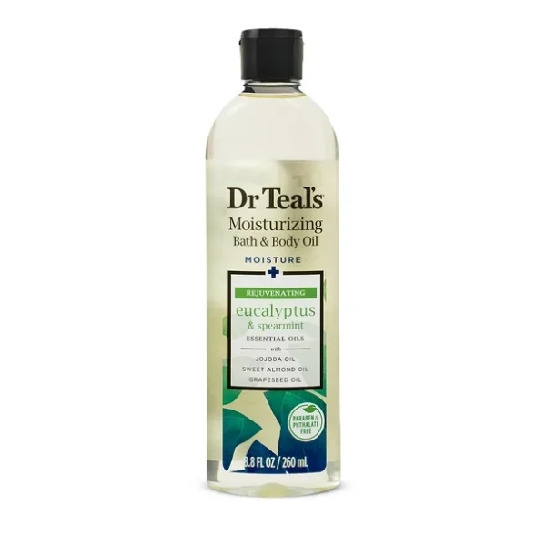 Dr Teal?s Bath & Body Oil with Eucalyptus & Spearmint Essential Oils, 8.8 fl oz. | Dr Teal?s