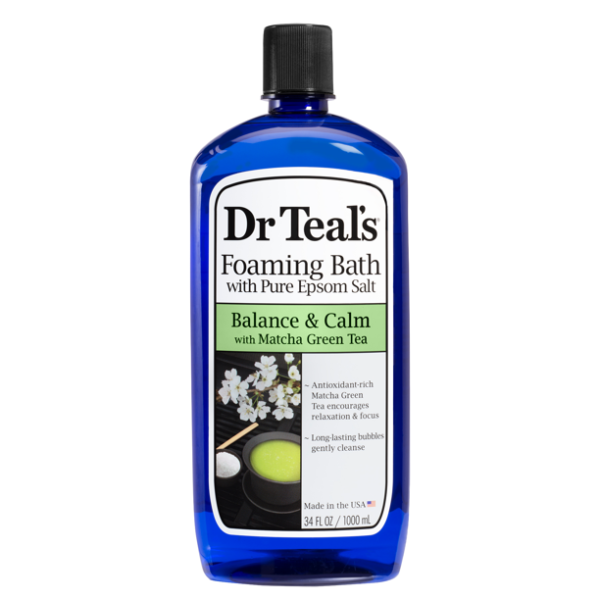 Dr Teal?s Foaming Bath with Pure Epsom Salt with Matcha Green Tea, 34 fl oz. | Dr Teal?s