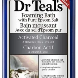 Dr Teal?s Activated Charcoal & Lava Foaming Bath with Pure Epsom Salt, 34 oz | Dr Teal?s