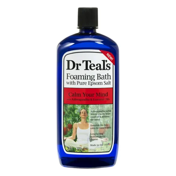 Dr Teal?s Comfort & Clarity Foaming Bubble Bath with Ashwagandha Indian Winter Cherry, 34 Fl. oz. | Dr Teal?s